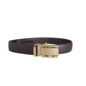 Mission Men's Brown Size 34 Cut To Fit Belt Gold Tone Buckle